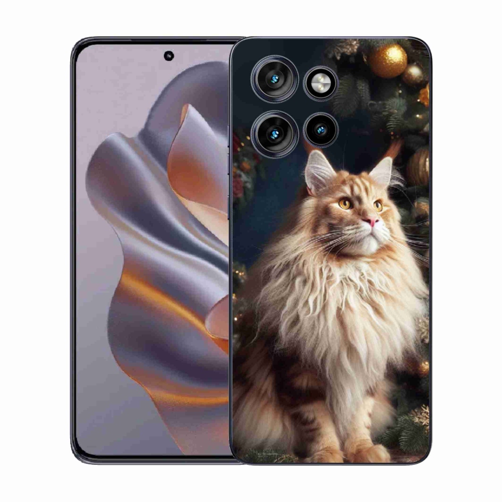 Zselés borítás mmCase a Motorola Edge 50 Neo készülékhez - macska a fánál