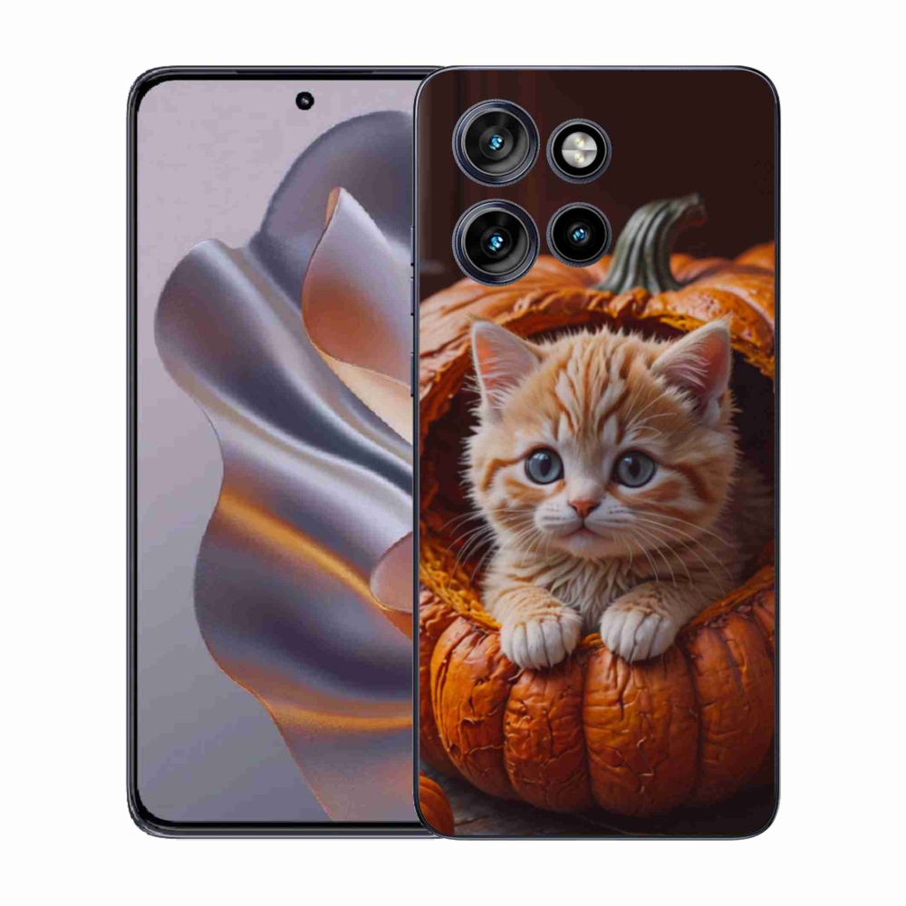 Zselés borítás mmCase a Motorola Edge 50 Neo készülékhez - cica és tök 2