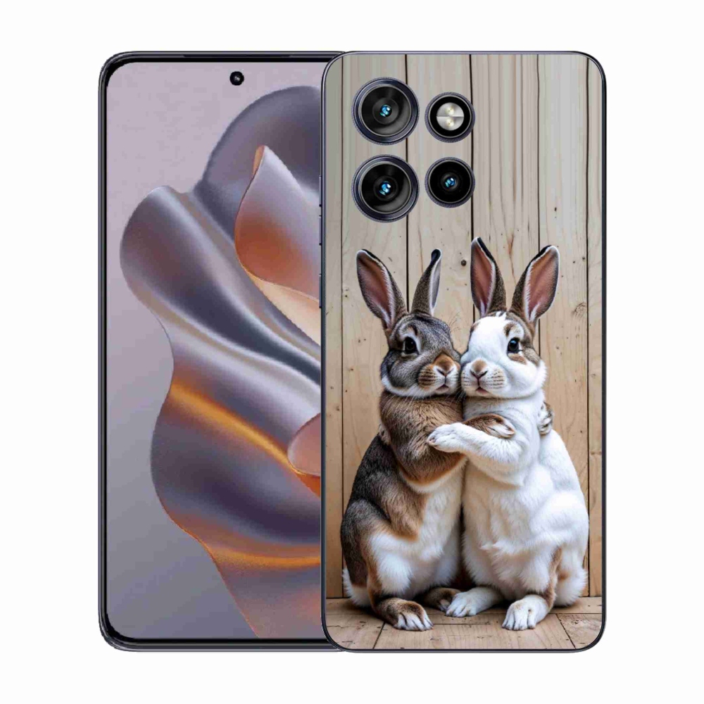 Zselés borítás mmCase a Motorola Edge 50 Neo készülékhez - nyúlpár