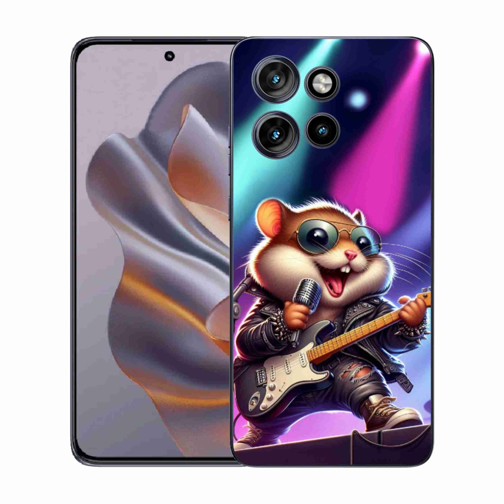 Zselés borítás mmCase a Motorola Edge 50 Neo készülékhez - hörcsög hintalóval