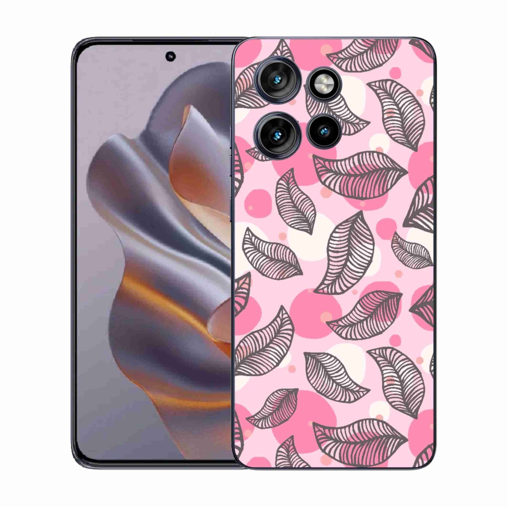 Zselés borítás mmCase a Motorola Edge 50 Neo készülékhez - rajzfilmes hulló levelek