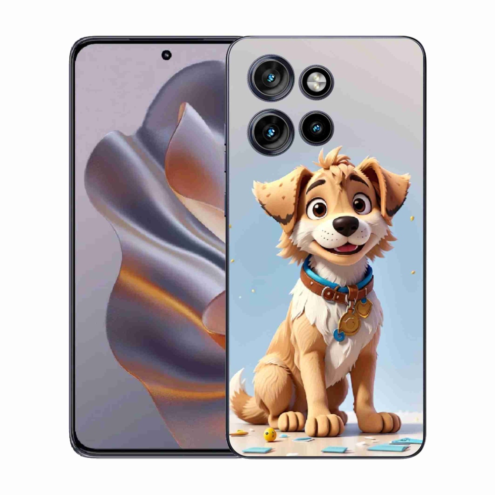 Zselés borítás mmCase a Motorola Edge 50 Neo készülékhez - rajzfilm kölyökkutyakölyök