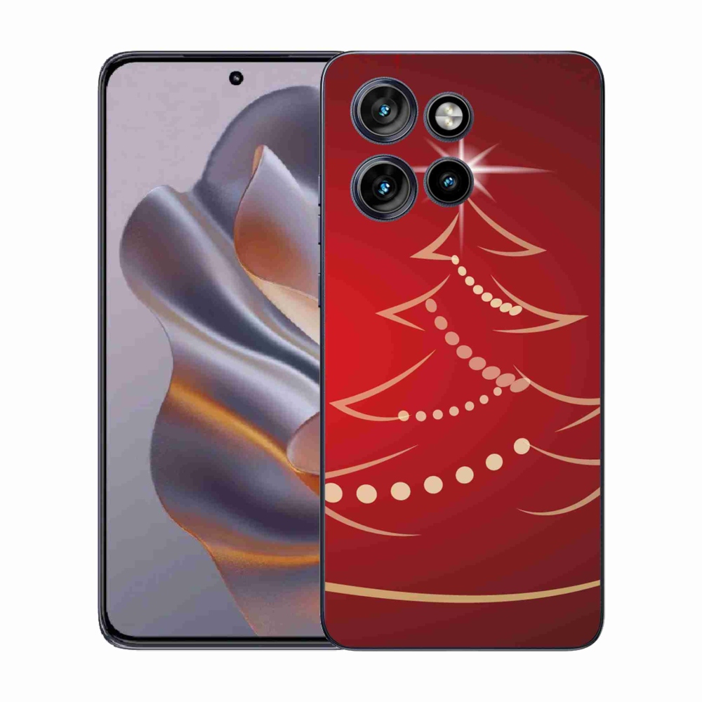 Zselés borítás mmCase a Motorola Edge 50 Neo készülékhez - karácsonyfa karikatúra