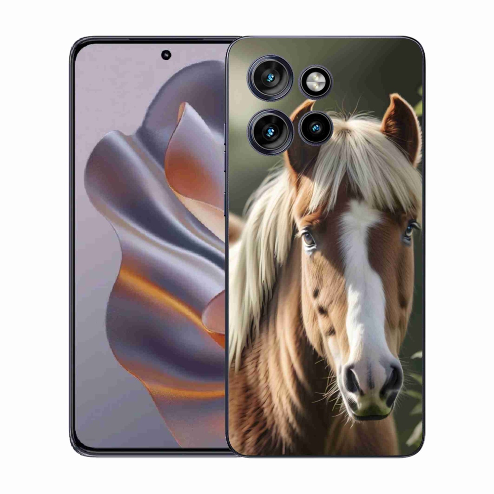 Zselés borítás mmCase a Motorola Edge 50 Neo készülékhez - ló világos sörénnyel