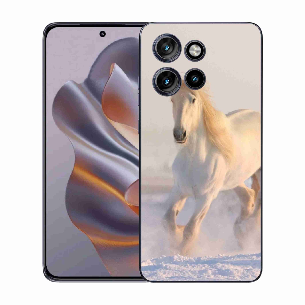 Zselés borítás mmCase a Motorola Edge 50 Neo készülékhez - ló a hóban