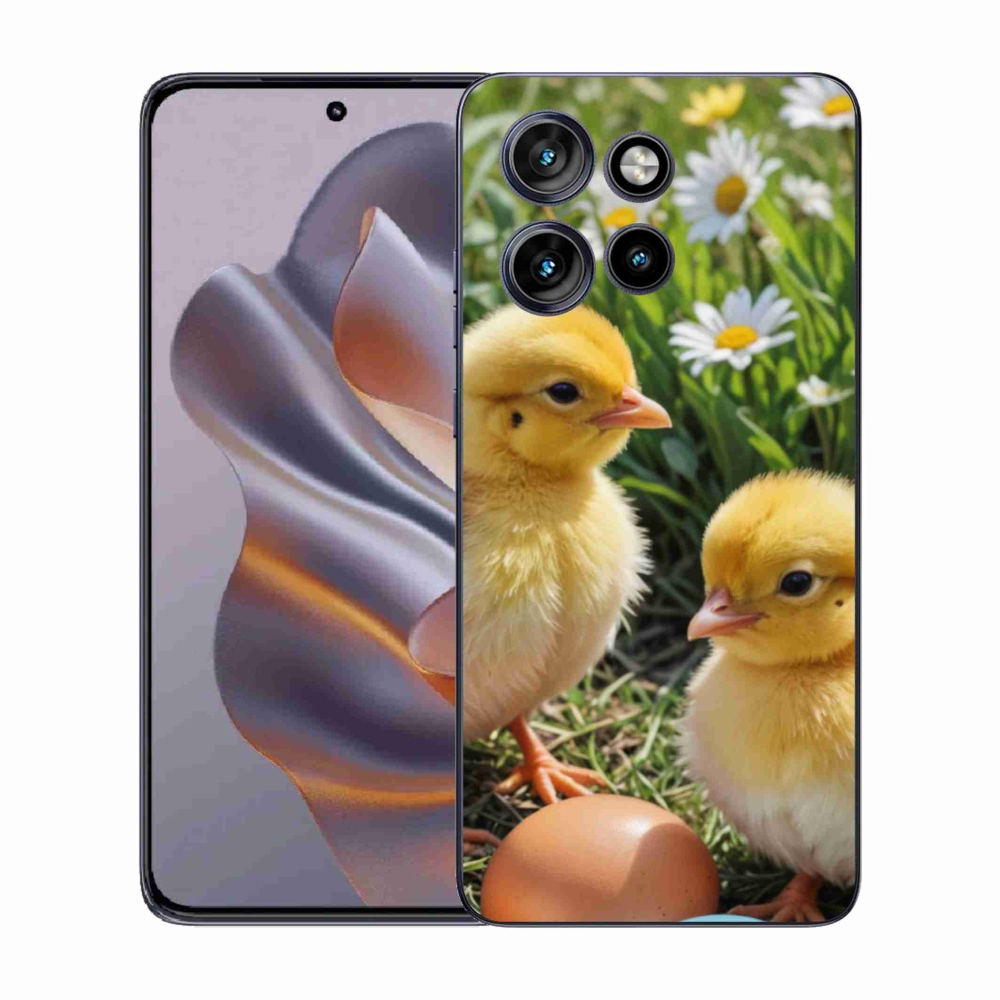 Zselés borítás mmCase a Motorola Edge 50 Neo készülékhez - csirkék