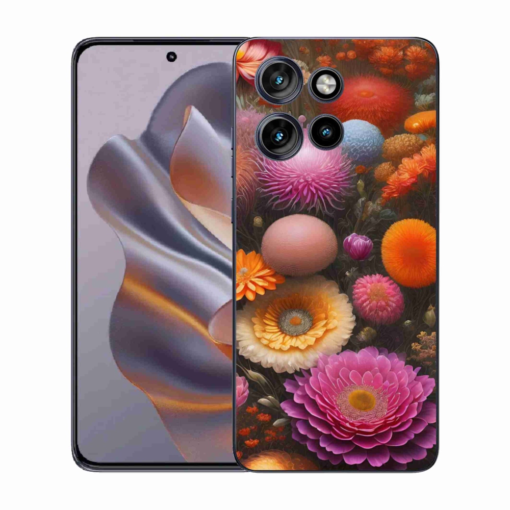 Gél borító mmCase a Motorola Edge 50 Neo készülékhez - virágos kompozíció