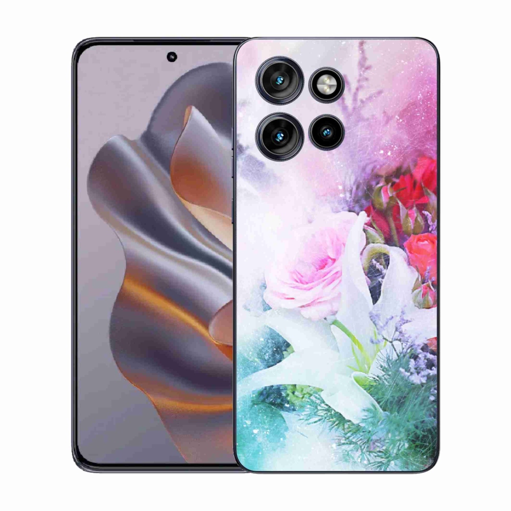 Zselés borítás mmCase a Motorola Edge 50 Neo készülékhez - virág 4