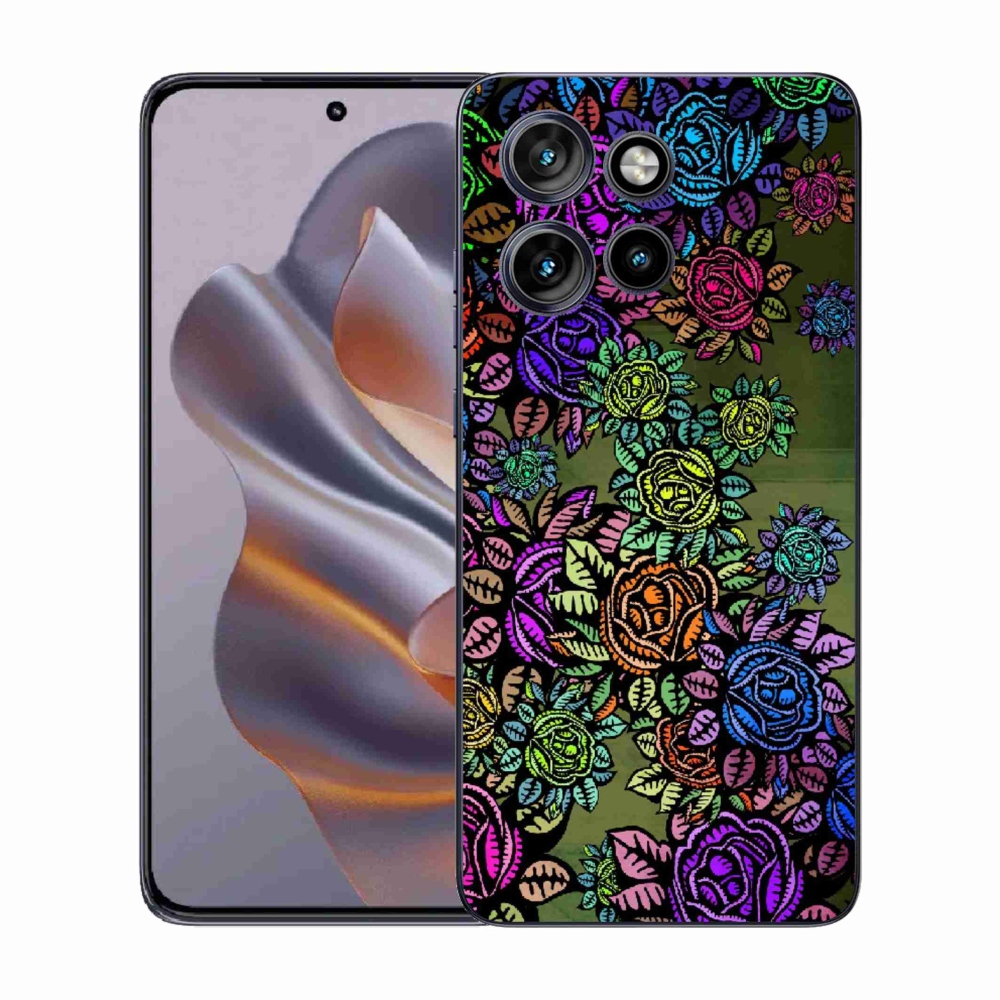 Zselés borítás mmCase a Motorola Edge 50 Neo készülékhez - virágok 6