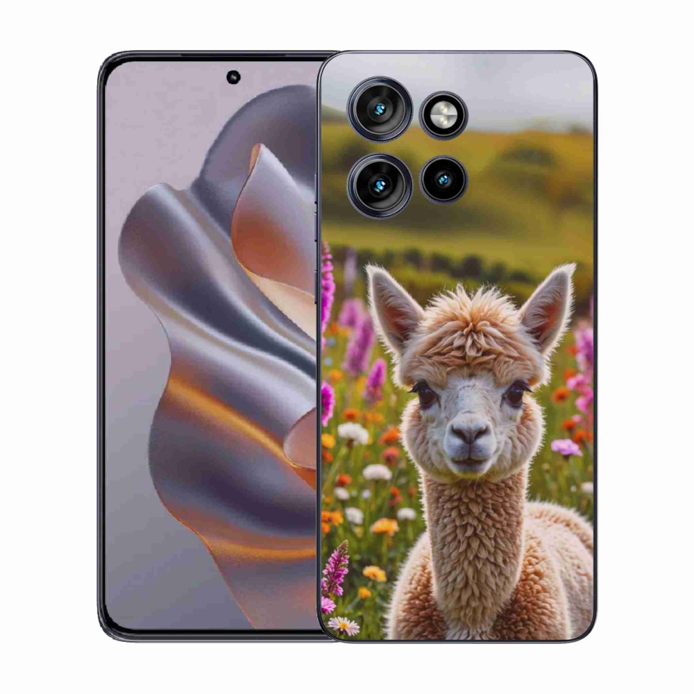 Zselés borítás mmCase a Motorola Edge 50 Neo készülékhez - láma a réten