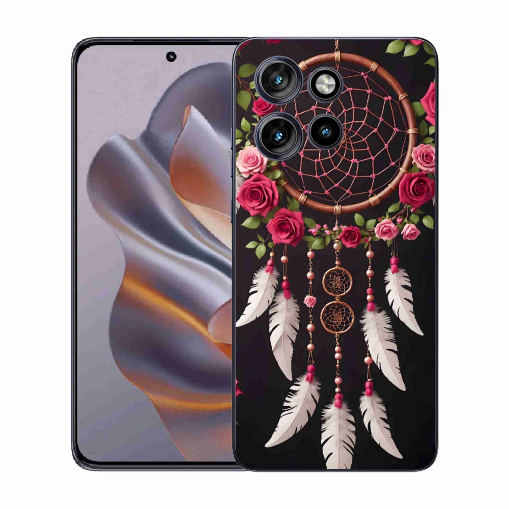 Zselés borítás mmCase a Motorola Edge 50 Neo készülékhez - álomfogó rózsákkal