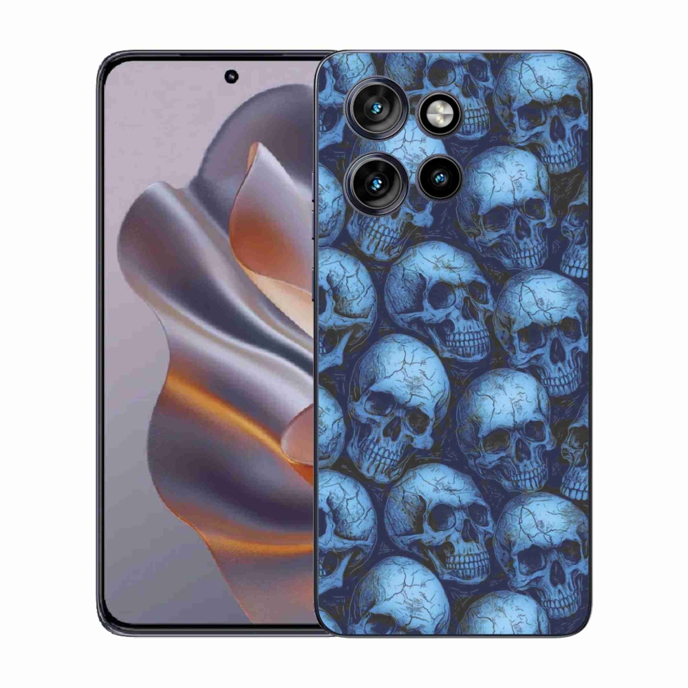 Zselés borítás mmCase a Motorola Edge 50 Neo készülékhez - koponyák