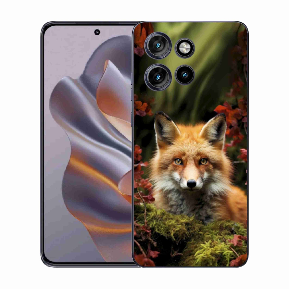 Zselés borítás mmCase a Motorola Edge 50 Neo készülékhez - róka az erdőben