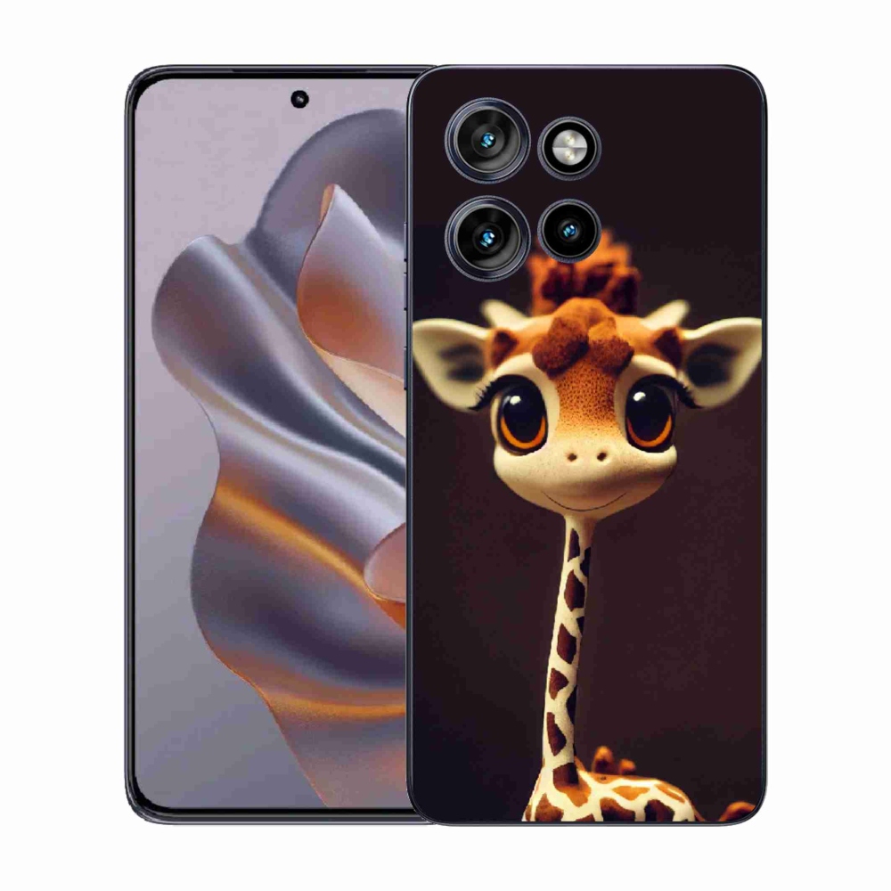 Zselés borítás mmCase a Motorola Edge 50 Neo készülékhez - kis zsiráf