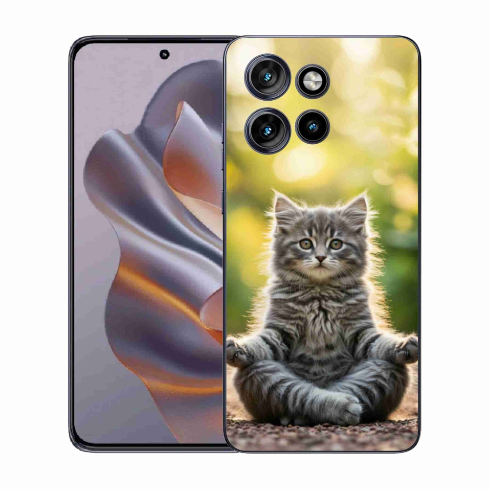 Zselés borítás mmCase a Motorola Edge 50 Neo készülékhez - meditáló cica
