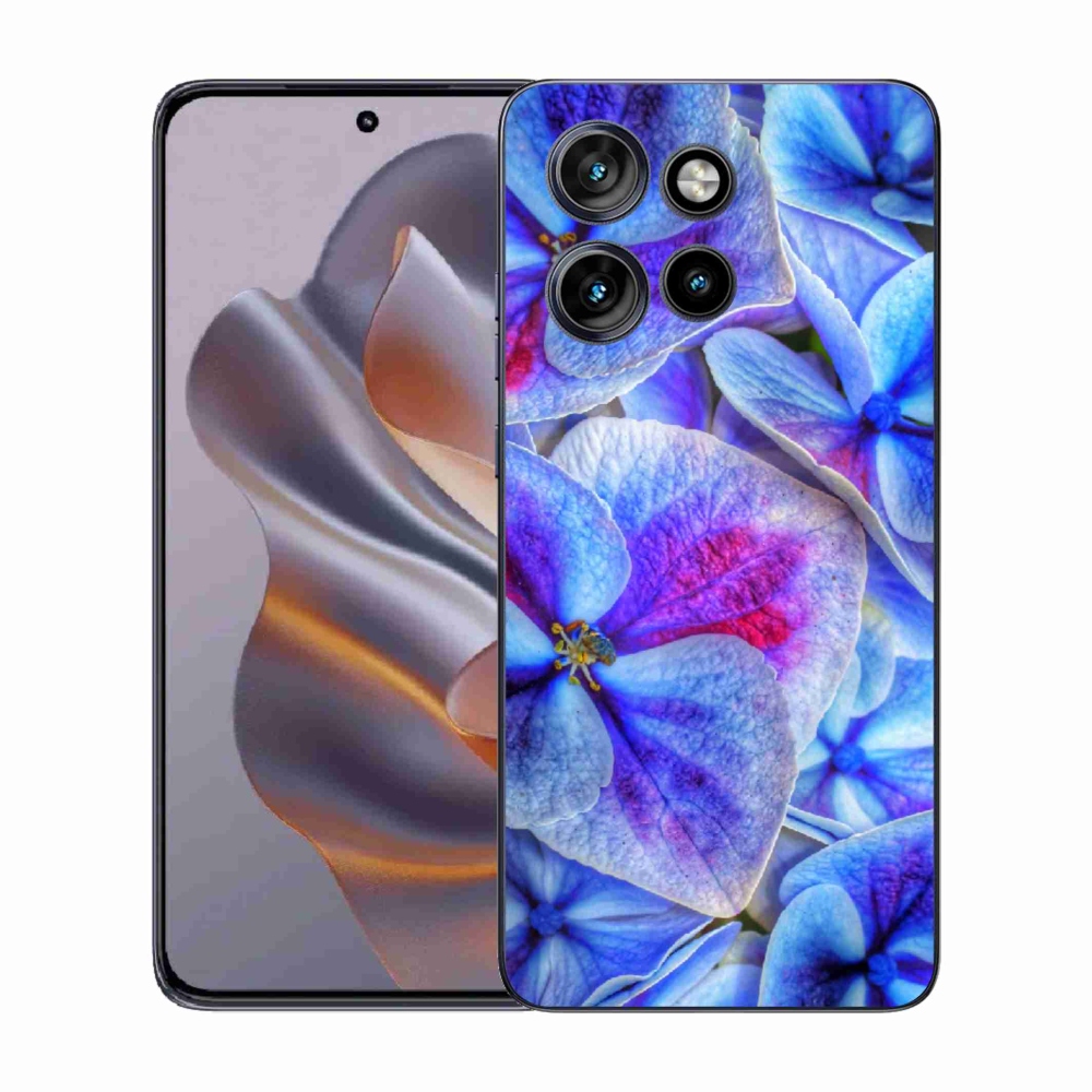 Zselés tok mmCase a Motorola Edge 50 Neo készülékhez - kék virágok 1