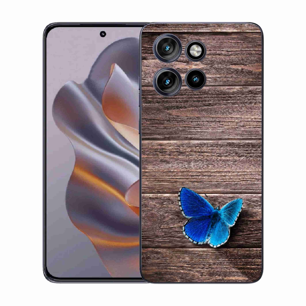 Zselés tok mmCase a Motorola Edge 50 Neo készülékhez - kék pillangó 1