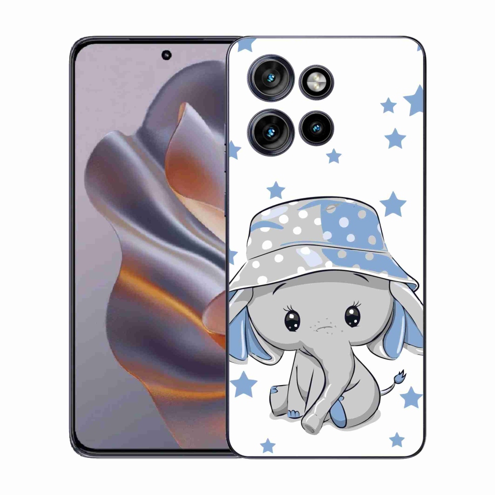 Zselés borítás mmCase a Motorola Edge 50 Neo készülékhez - kék elefánt