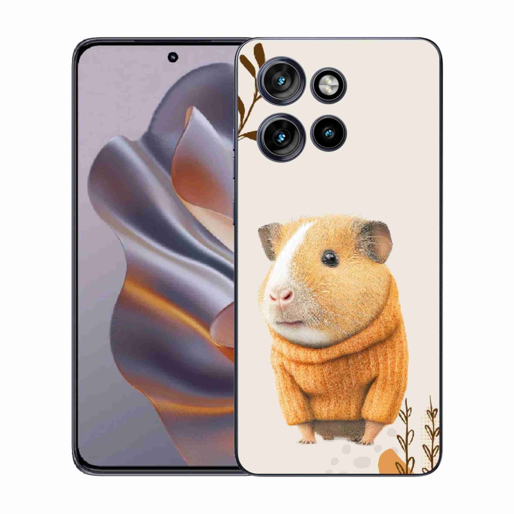 Gélborítás mmCase a Motorola Edge 50 Neo készülékhez - tengerimalac pulóverben