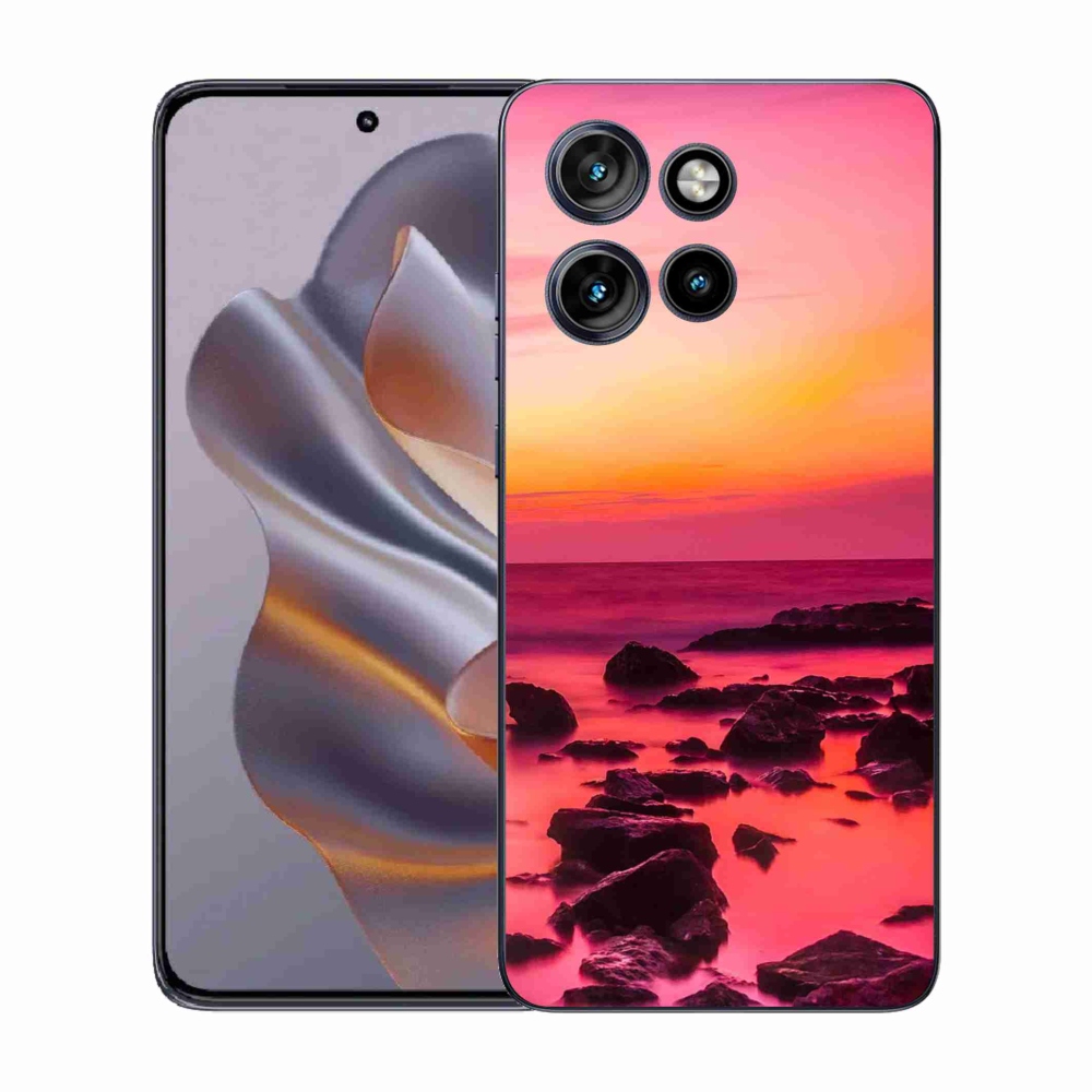 Zselés borítás mmCase a Motorola Edge 50 Neo készülékhez - tenger és világítás