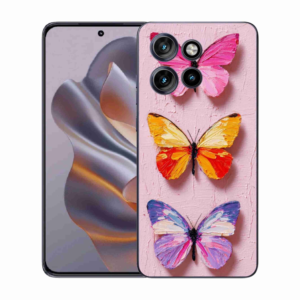 Zselés borítás mmCase a Motorola Edge 50 Neo készülékhez - pillangó szentháromság