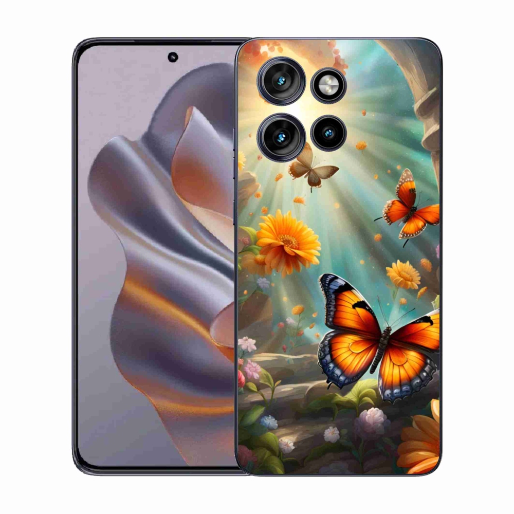 Zselés borítás mmCase a Motorola Edge 50 Neo készülékhez - pillangókert 2