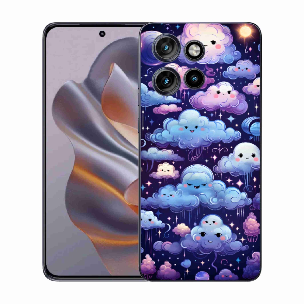 Zselés borítás mmCase a Motorola Edge 50 Neo készülékhez - felhők