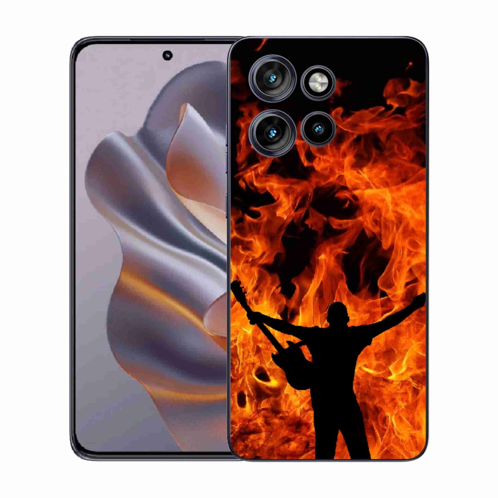 Zselés borítás mmCase a Motorola Edge 50 Neo - zenész és tűz