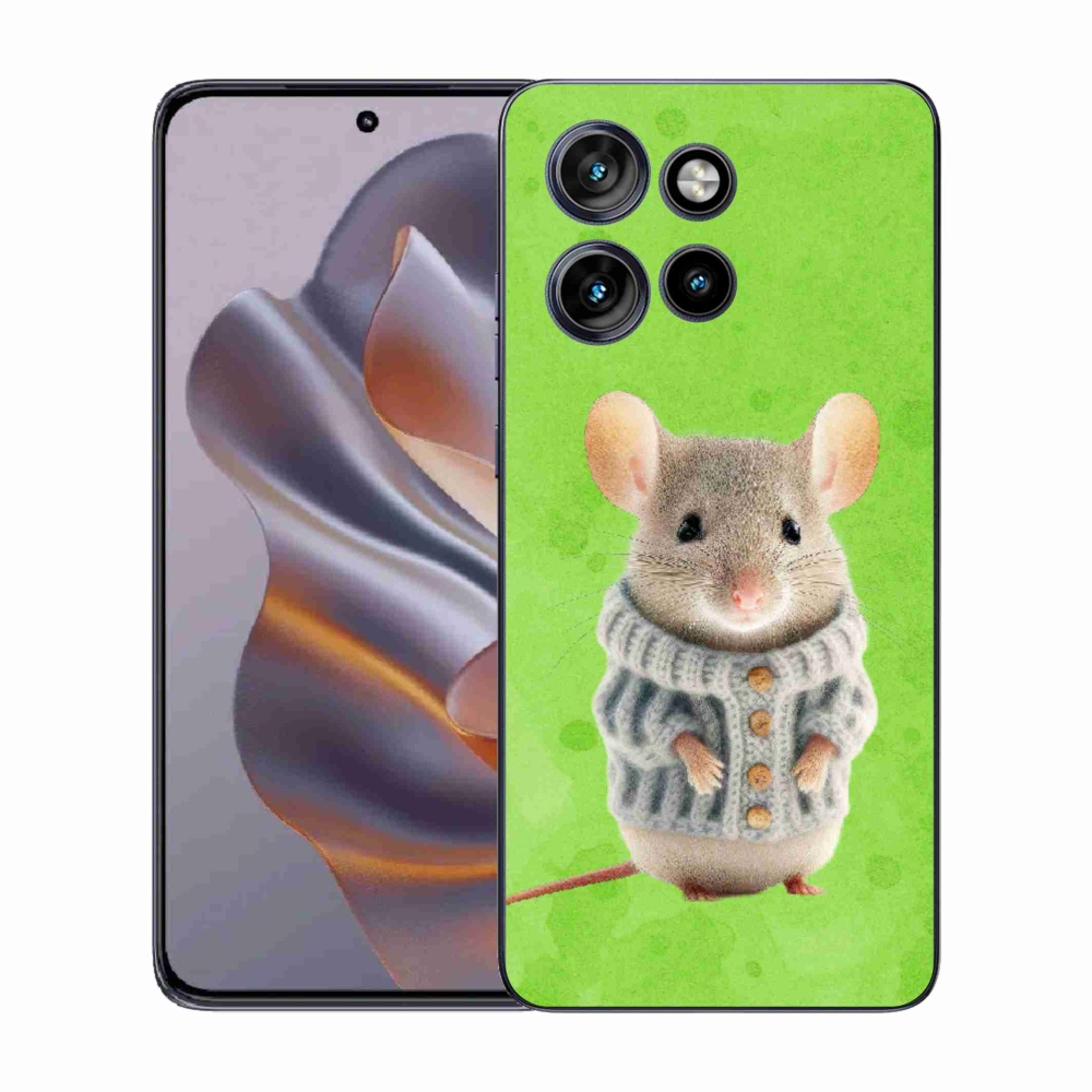 Zselés borítás mmCase a Motorola Edge 50 Neo készülékhez - egér pulóverben