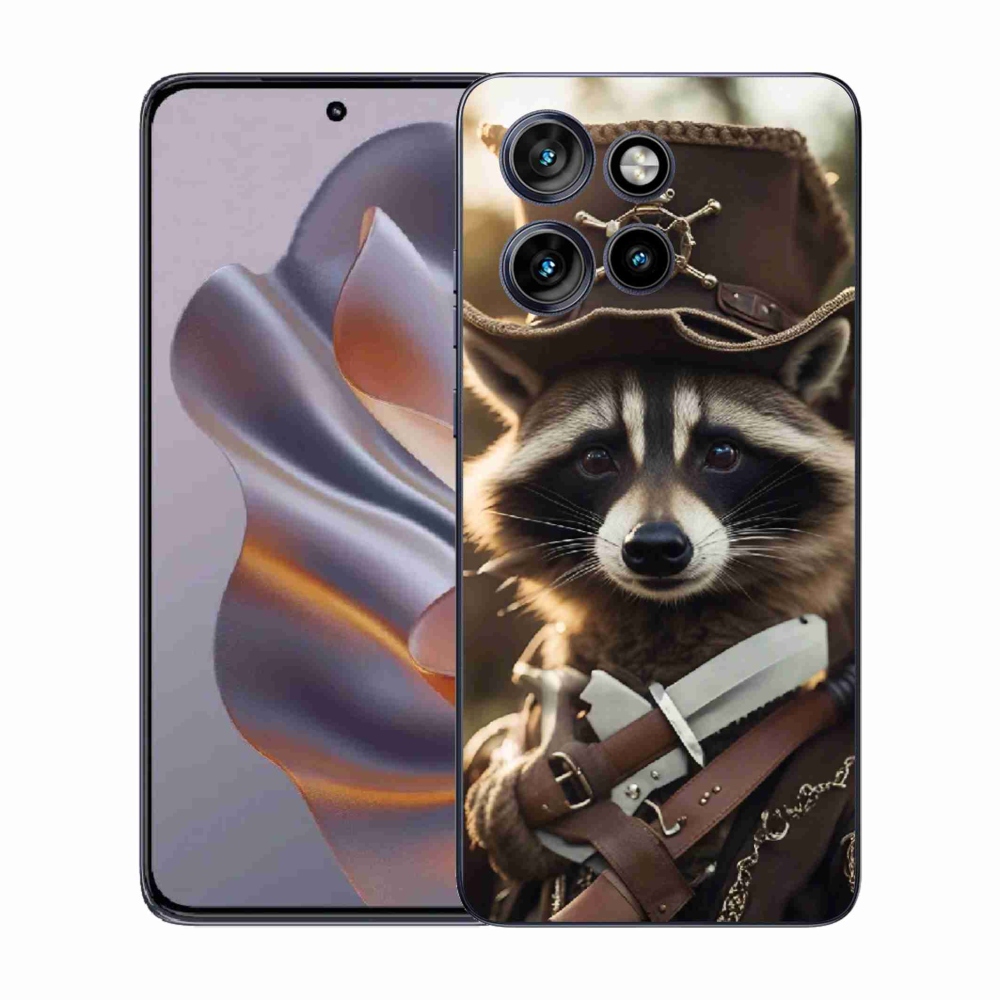 Zselés borítás mmCase a Motorola Edge 50 Neo készülékhez - mosómedve egyenruhában