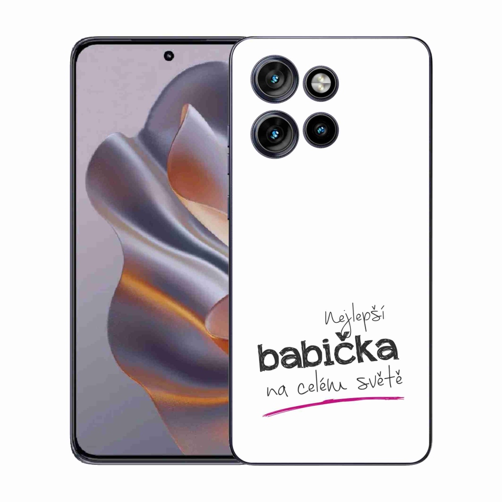 Gél borító mmCase a Motorola Edge 50 Neo készülékhez - Best Grandma 4 fehér háttér