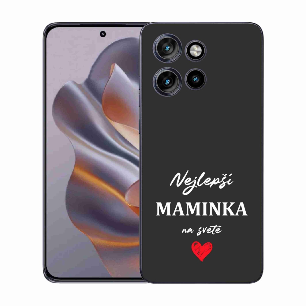 Gél borítás mmCase a Motorola Edge 50 Neo készülékhez - Best Mom 1 fekete háttér