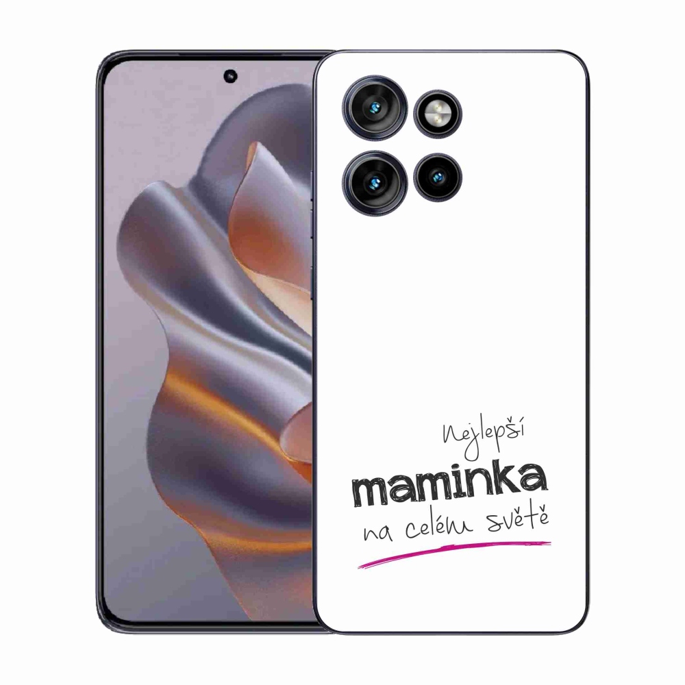 Gél borítás mmCase a Motorola Edge 50 Neo készülékhez - Best Mom 4 fehér háttér