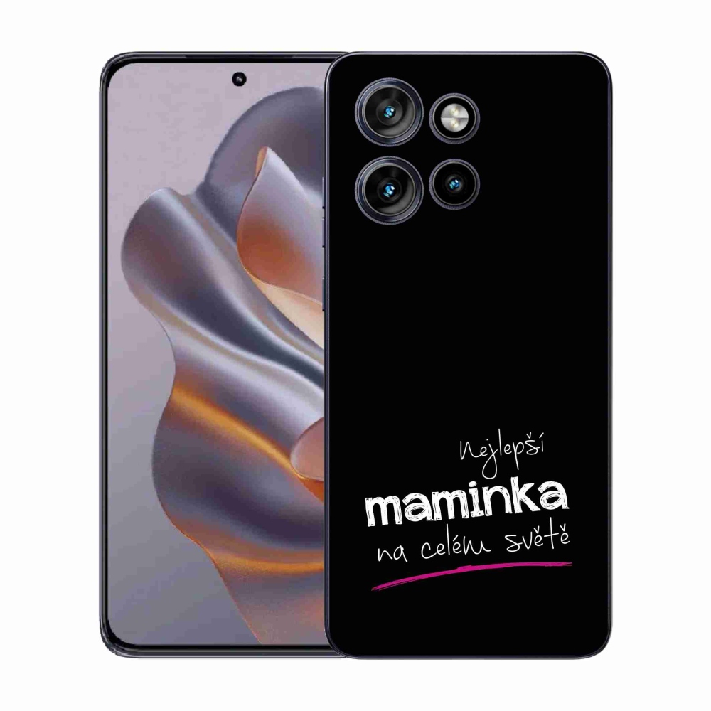 Gél borító mmCase a Motorola Edge 50 Neo - legjobb anya 4 fekete háttérrel