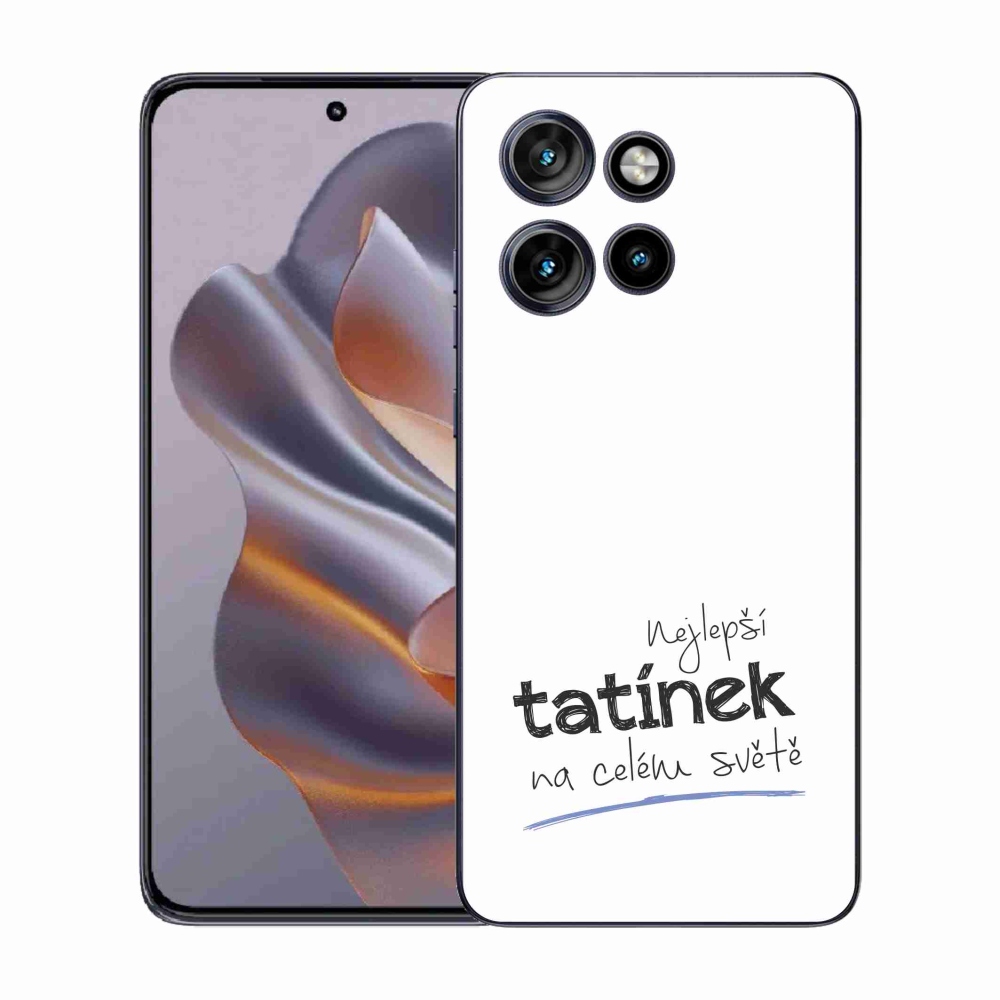 Gél borító mmCase a Motorola Edge 50 Neo készülékhez - Best Daddy 4 fehér háttér