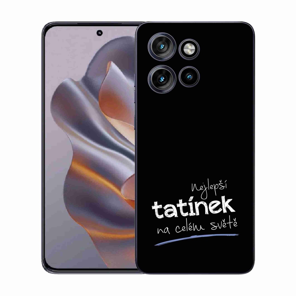 Gél borító mmCase a Motorola Edge 50 Neo készülékhez - Best Daddy 4 fekete háttérrel