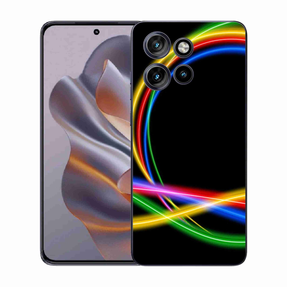 Zselés borítás mmCase a Motorola Edge 50 Neo készülékhez - neon körök