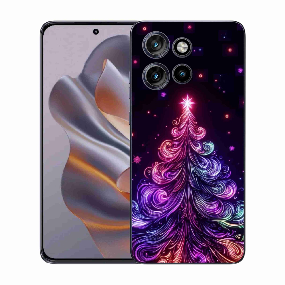 Gél borítás mmCase a Motorola Edge 50 Neo készülékhez - neon karácsonyfa 1