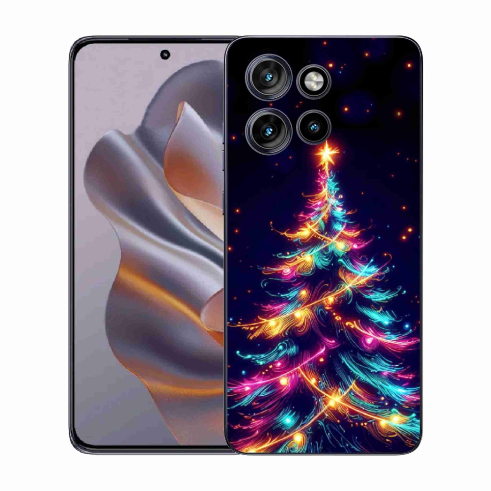 Zselés borítás mmCase a Motorola Edge 50 Neo készülékhez - neon karácsonyfa
