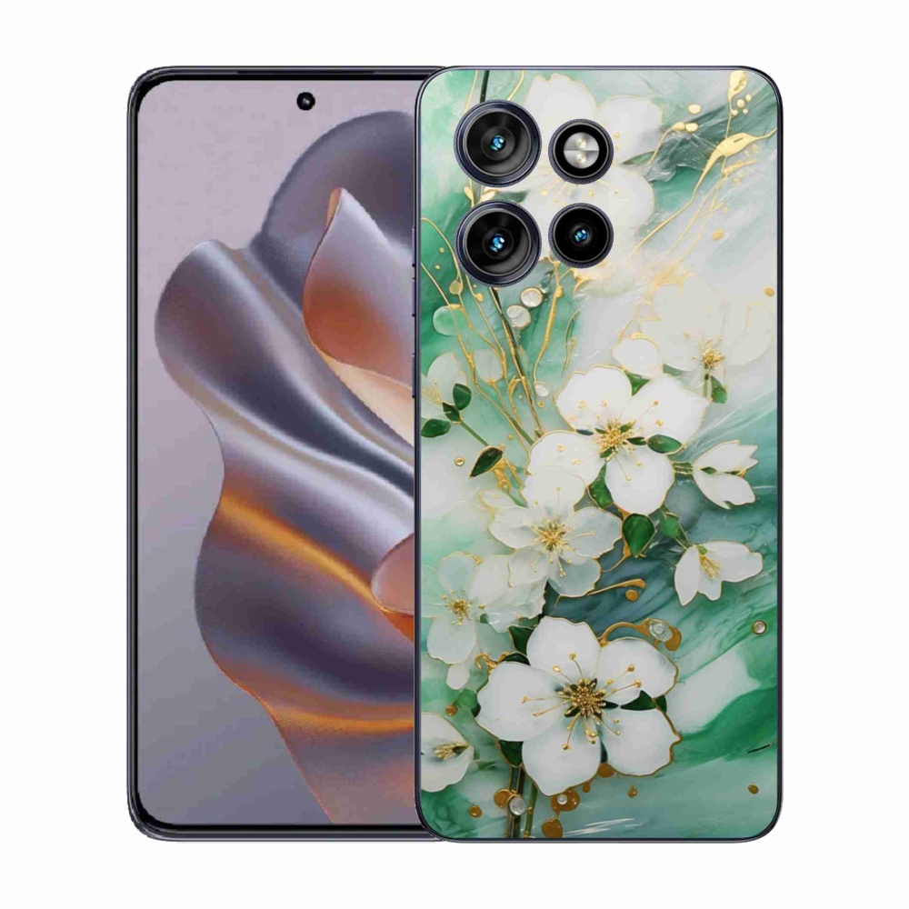 Zselés borító mmCase a Motorola Edge 50 Neo készülékhez - finom virágok