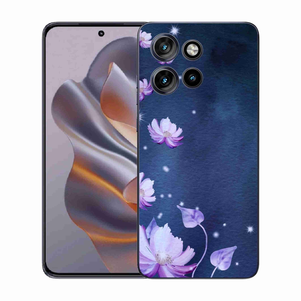 Zselés borítás mmCase a Motorola Edge 50 Neo készülékhez - hulló virágok