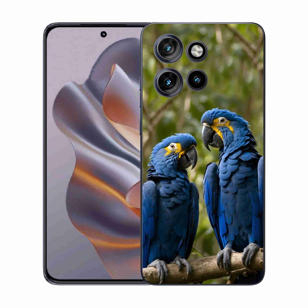 Zselés borítás mmCase a Motorola Edge 50 Neo készülékhez - papagáj duo