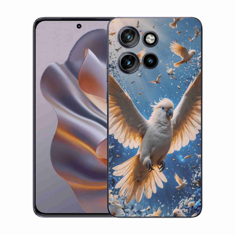 Zselés borítás mmCase a Motorola Edge 50 Neo készülékhez - papagáj kakadu