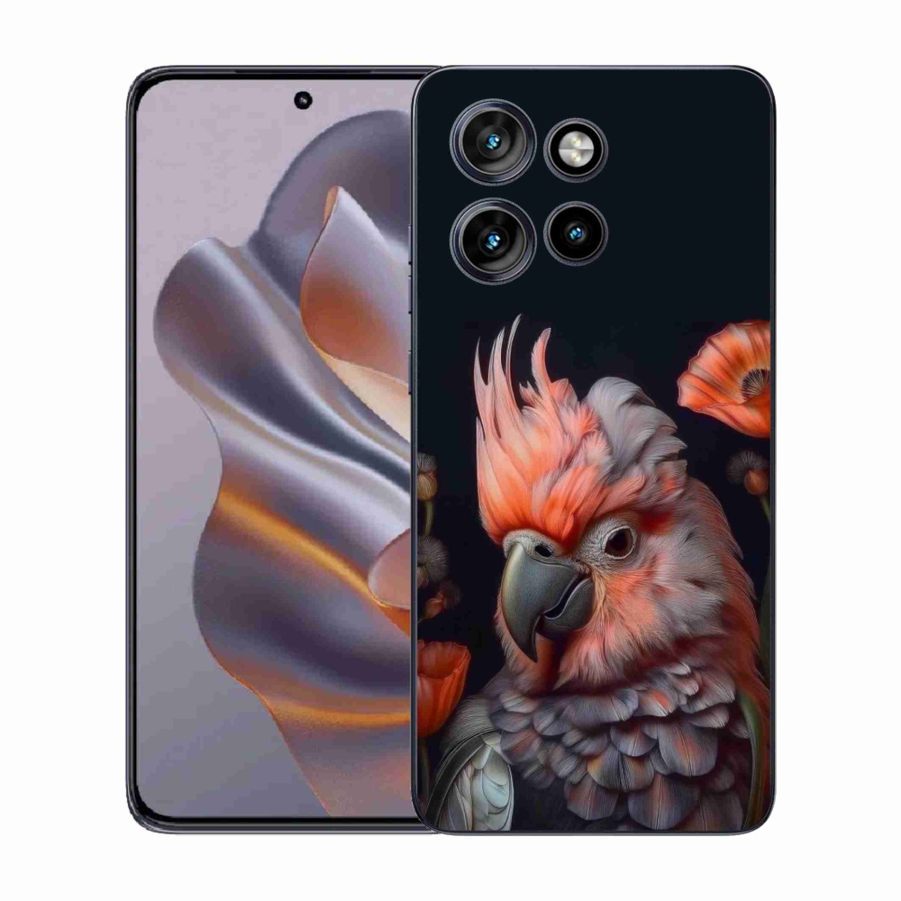 Gél borító mmCase a Motorola Edge 50 Neo készülékhez - papagáj kakadu színekben
