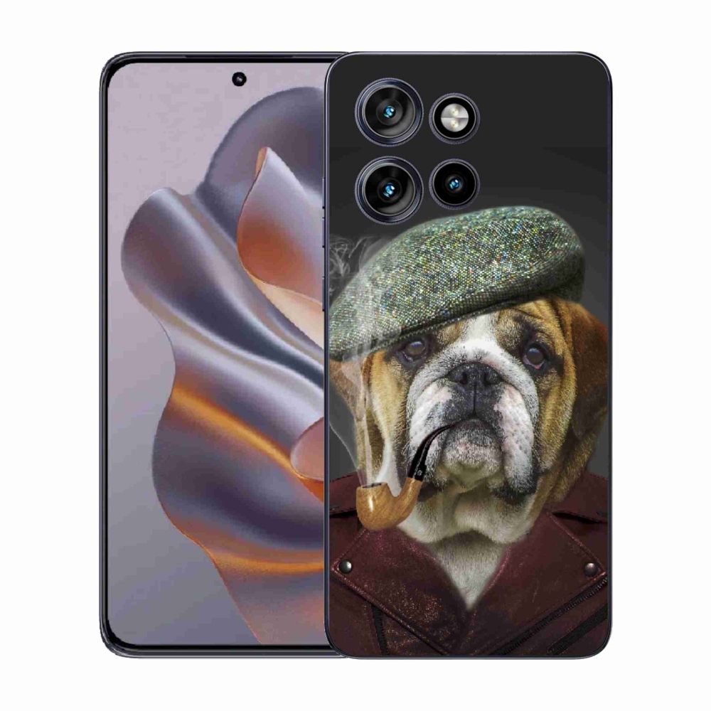 Zselés borítás mmCase a Motorola Edge 50 Neo készülékhez - kutya csővel