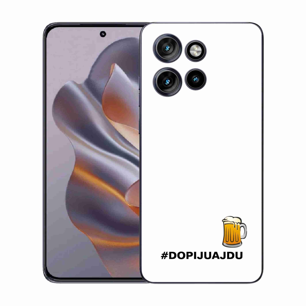 Zselés borító mmCase a Motorola Edge 50 Neo készülékhez - sör motívum 1 fehér háttér