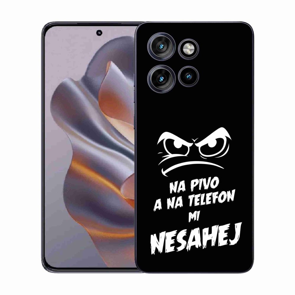 Zselés borítás mmCase a Motorola Edge 50 Neo - sör motívum 2 fekete háttérrel