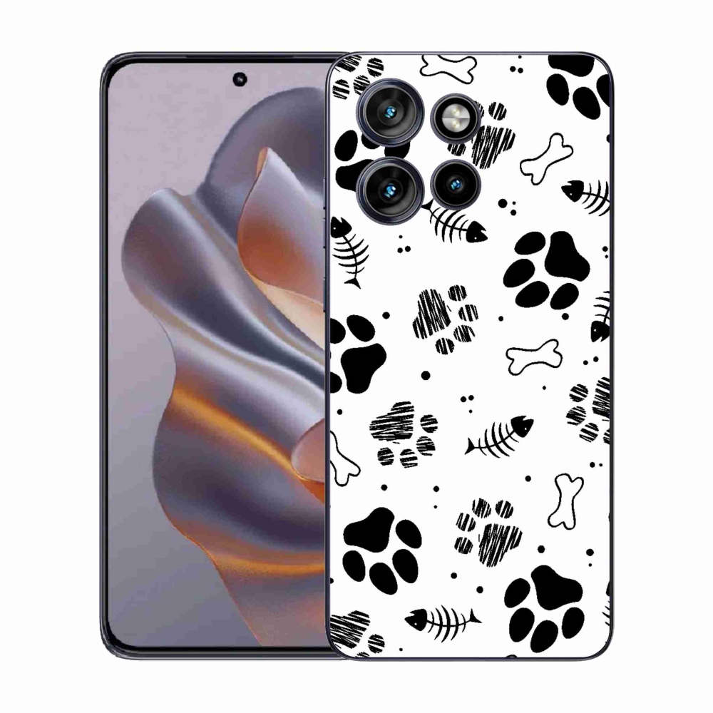 Zselés borítás mmCase a Motorola Edge 50 Neo készülékhez - kutyamancsok 1