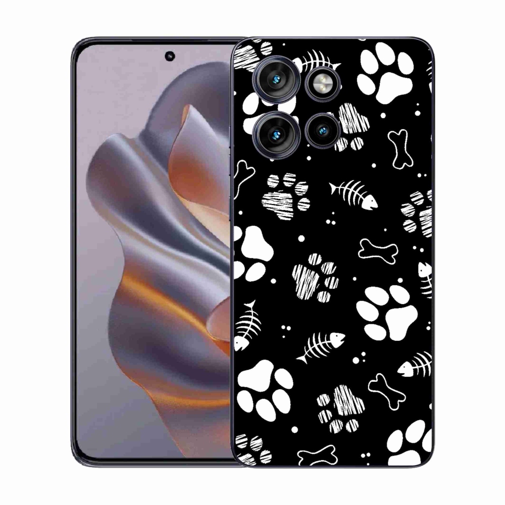 Zselés borítás mmCase a Motorola Edge 50 Neo készülékhez - kutyamancsok