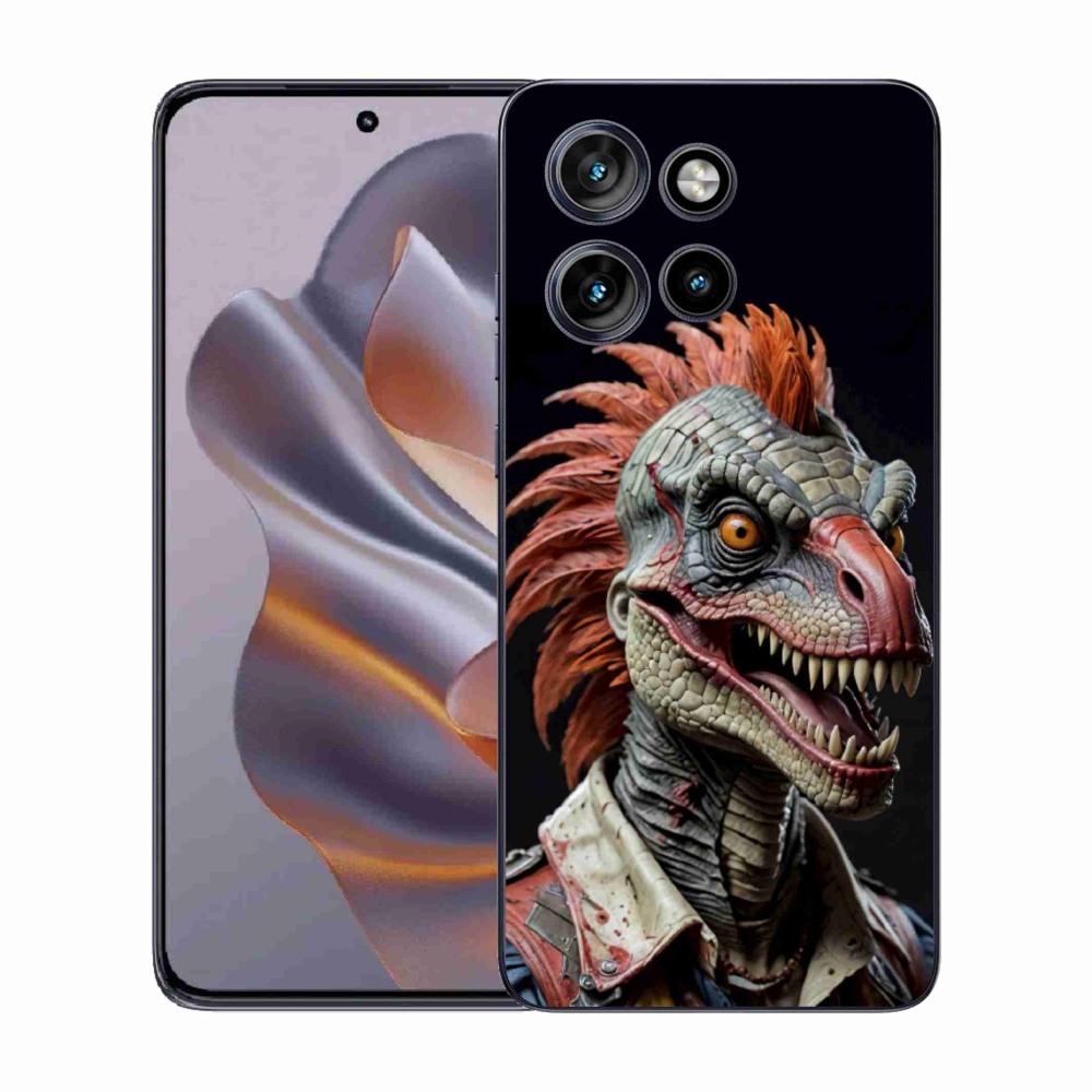Zselés borítás mmCase a Motorola Edge 50 Neo készülékhez - punk dinoszaurusz